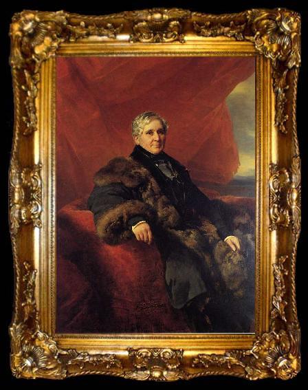 framed  Franz Xaver Winterhalter Charles-Jerome, Comte Pozzo di Borgo, ta009-2